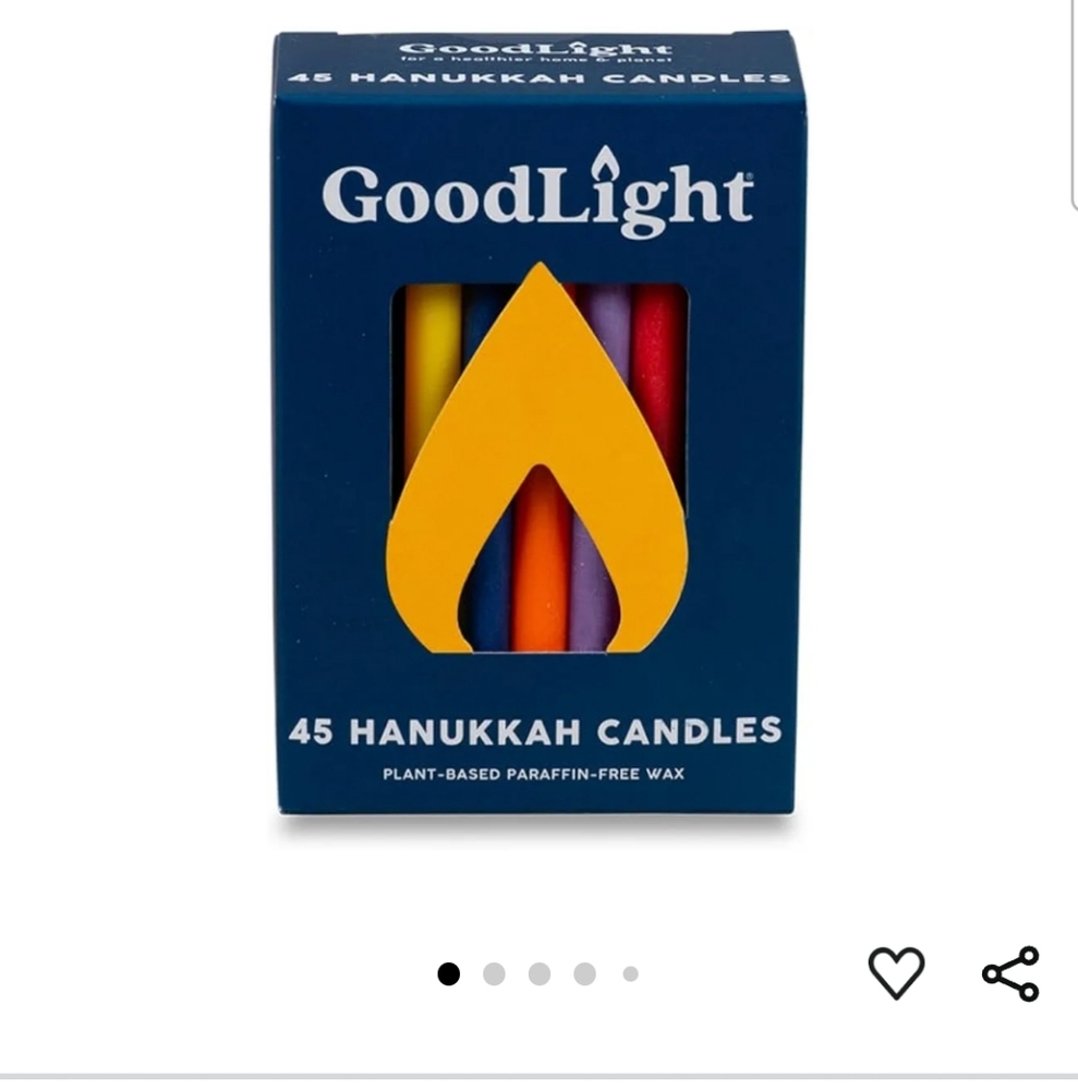 GOODLIGHT 45 pack Hanukkah Candles Vegan NEW
